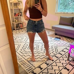 High-Waisted Denim Shorts